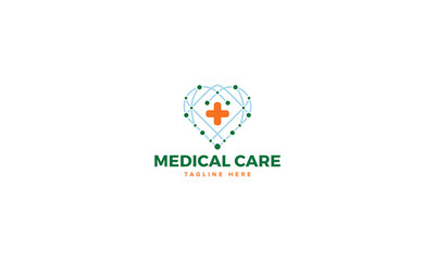 Professional Innovative Unique Modern Medical Care Branding Logos Vector, Adaptive Designs for Medical Healthcare Wellness Services