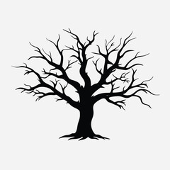 Halloween holiday black frame with cemetery, pumpkins, cauldron, witch flying on broomstick, bats and creepy trees silhouettes. Vector illustration