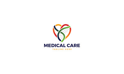 Professional Innovative Unique Modern Medical Care Branding Logos Vector, Adaptive Designs for Medical Healthcare Wellness Services