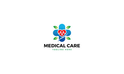 Professional Innovative Unique Modern Medical Care Branding Logos Vector, Adaptive Designs for Medical Healthcare Wellness Services