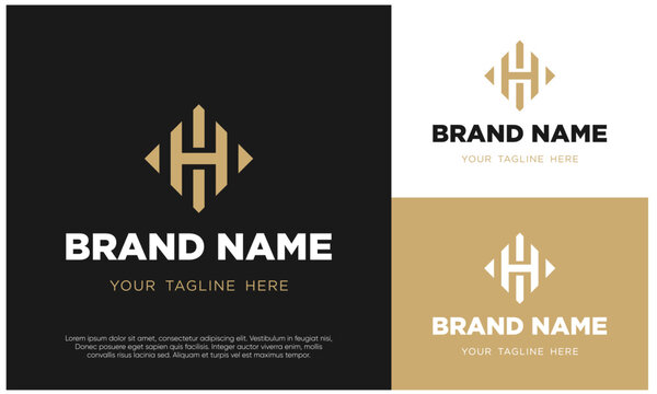 Simple, creative, unique, abstract and strong H initial logo template vector, icon for Financial, Real Estate, Fitness and Consulting