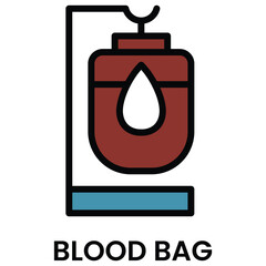 Obraz premium Blood Bag Icon. Medical Icon.