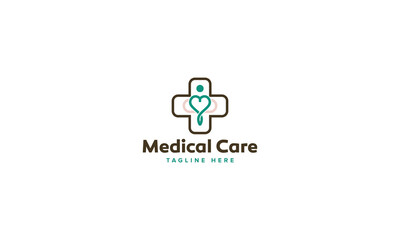 Professional Innovative Unique Modern Medical Care Branding Logos Vector, Adaptive Designs for Medical Healthcare Wellness Services