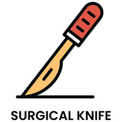 Surgical Knife Icon. Medical Icon.