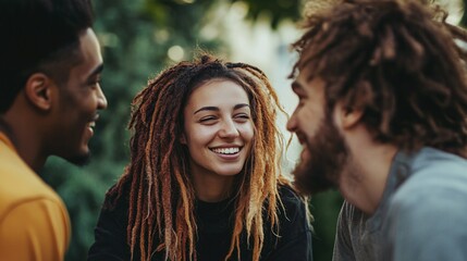 Attachment theory examines the emotional connections between individuals, illustrated by diverse people sharing meaningful conversations that highlight the significance of relationships.