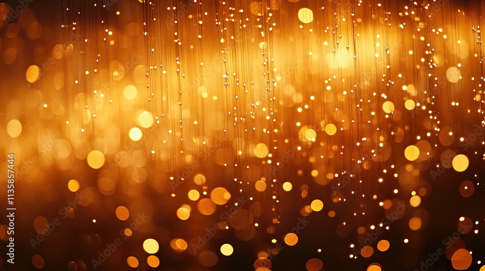 Aufkleber beautiful glowing bokeh background with warm orange and gold tones creating a magical effect ideal f