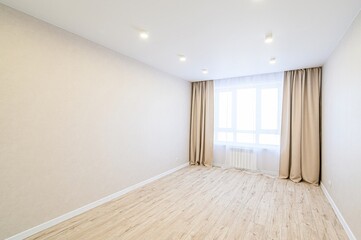 standard room interior apartment. view kind of decor home decoration in hostel house for sale. empty room renovated