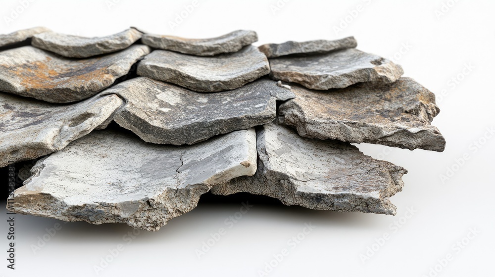 Poster close-up view of textured natural stone slabs with unique patterns and earthy tones suitable for des