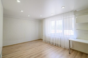 standard room interior apartment. view kind of decor home decoration in hostel house for sale. empty room renovated