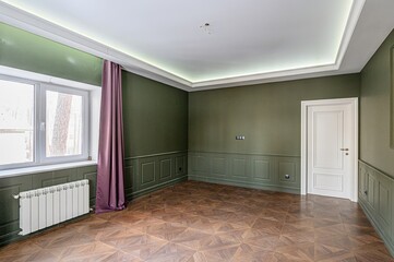 standard room interior apartment. view kind of decor home decoration in hostel house for sale. empty room renovated