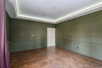 standard room interior apartment. view kind of decor home decoration in hostel house for sale. empty room renovated