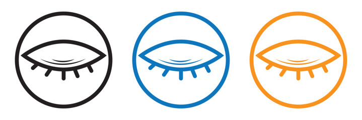 Eye password hidden view private vector icon. Hidden eye password look web icon design