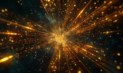 Obraz premium Beautiful Blue Holiday background with fireworks