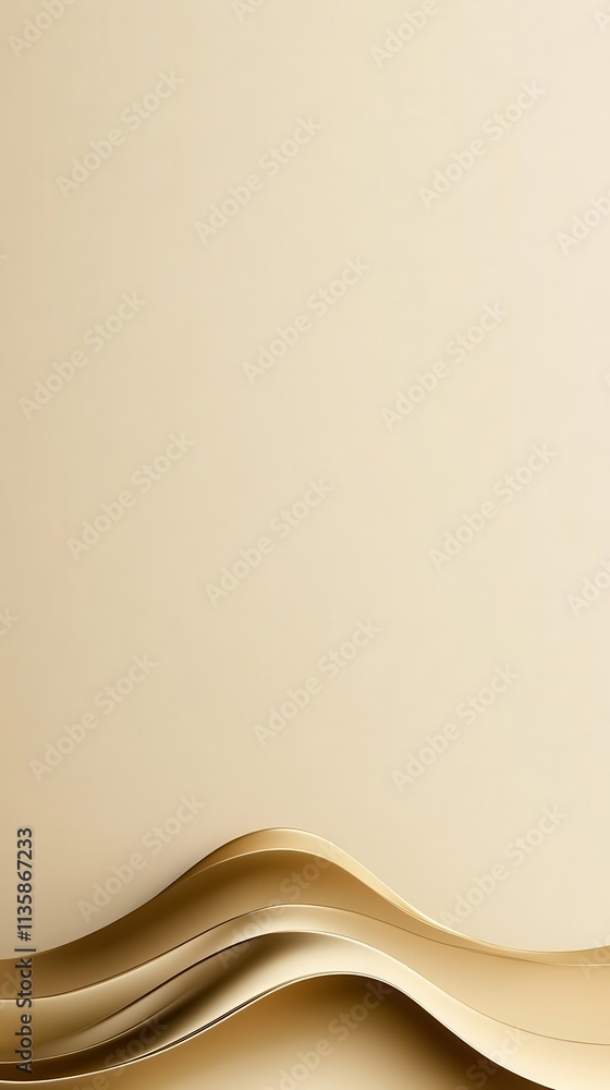 Poster soft gold gradient creating a natural flow, minimalist white background for text placement.