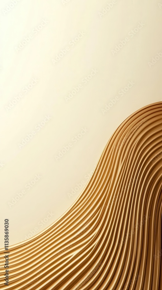Aufkleber flowing golden lines intersecting softly, set against a white background with room for text.
