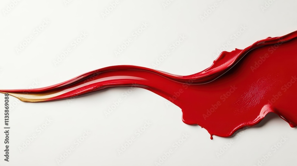 Poster floating red and gold abstract patterns creating depth, clean white background with plenty of space 
