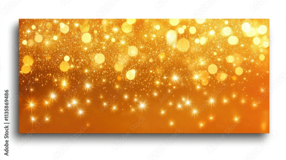 Aufkleber sparkling golden texture with bokeh effect and shimmering lights ideal for backgrounds and seasonal 