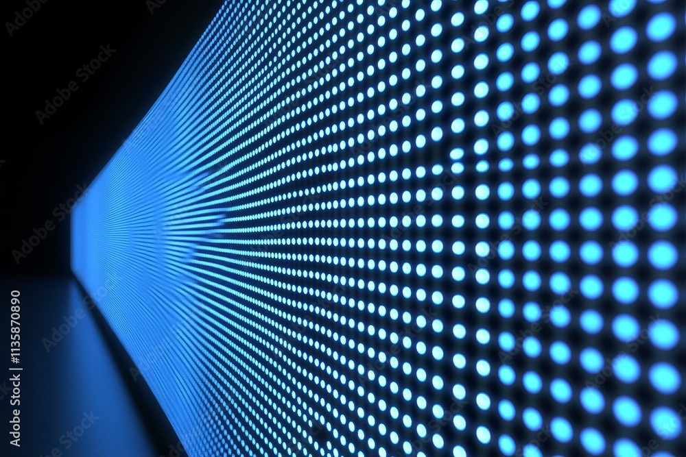 Aufkleber abstract digital background with blue led lights creating a vivid pattern ideal for technology theme