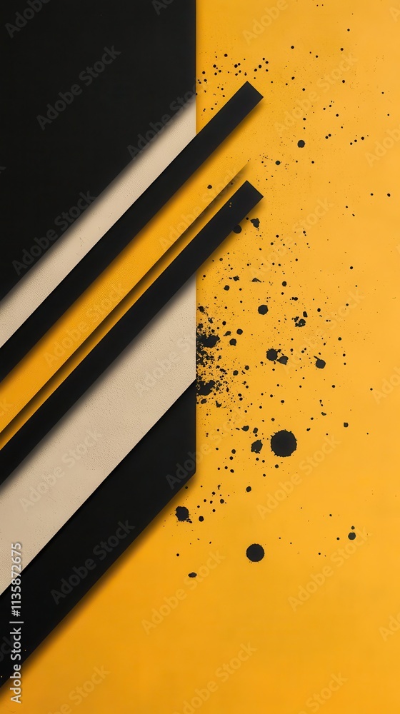 Aufkleber abstract diagonal stripe in metallic gold, with a touch of elegance in the minimalist white space fo