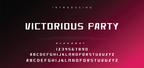 Creative font. Modern abstract digital tech font. Logo creative font, type, technology, movie, digital, music, movie. Fonts and illustration in vector format.