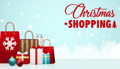Shopping bags and Christmas gifts