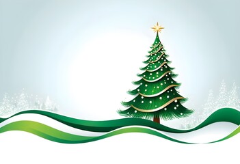 An illustration of Christmas tree in vector style