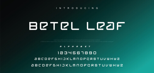 Creative font. Modern abstract digital tech font. Logo creative font, type, technology, movie, digital, music, movie. Fonts and illustration in vector format.