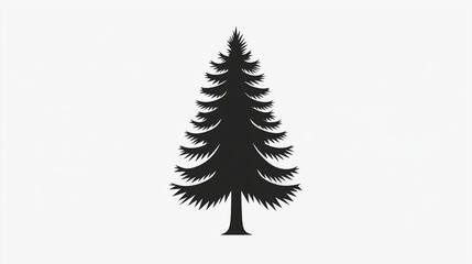 christmas tree icon on white background