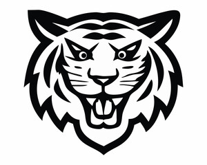 tiger head vector illustration mascot logo vector
