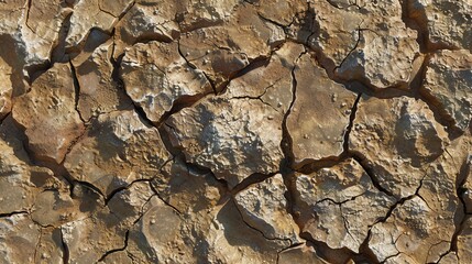 Fototapeta premium Close-up of cracked dry earth.