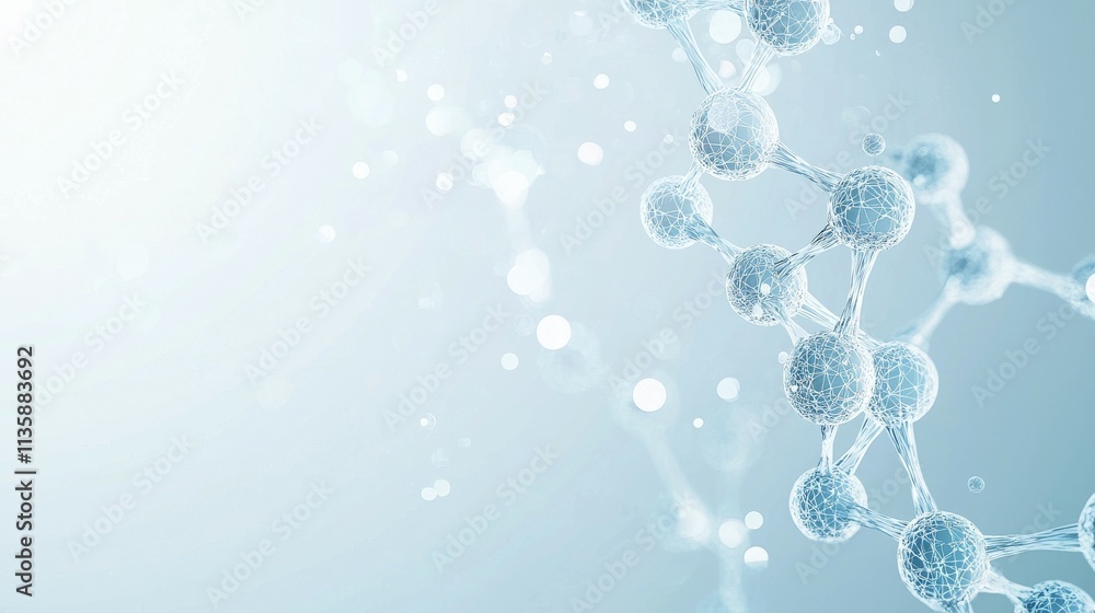 Aufkleber abstract representation of molecular structures, emphasizing scientific concepts.