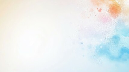 Abstract watercolor background with soft colors and splashes for creative designs.
