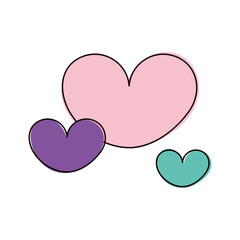 シンプルなハートのイラスト素材