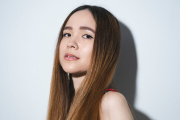 ロングヘアの女性