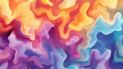 Abstract Colorful Swirling Paint Texture Design