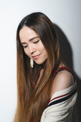 ロングヘアの女性