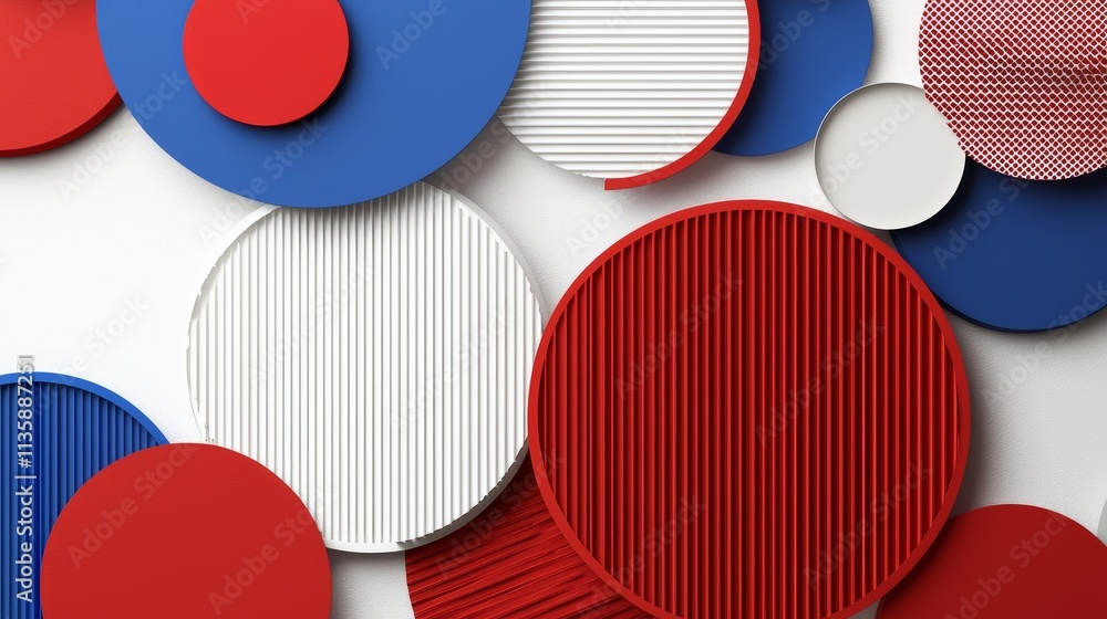 Aufkleber dynamic red and blue circle graphic design modern studio background design minimalistic environment 