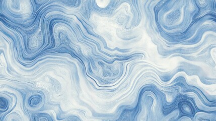 Obraz premium Abstract Blue White Swirling Wave Pattern Design