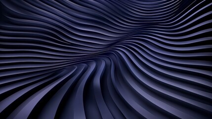 Abstract Dark Blue Wavy Lines  Swirling 3D Texture Background
