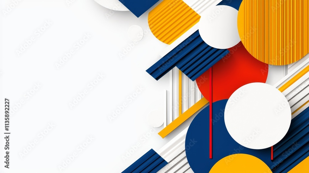 Poster dynamic graphic design elements modern art studio abstract background colorful environment aesthetic