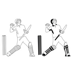 cricketer silhouette