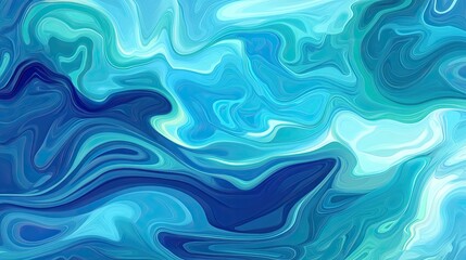 Obraz premium Abstract Blue Swirling Liquid Marble Design
