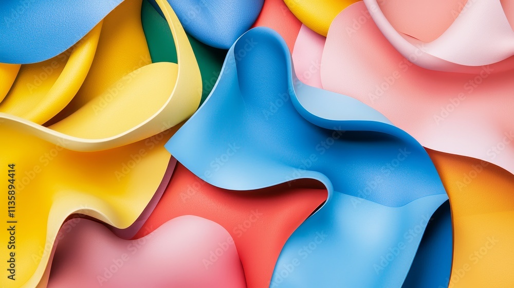 Poster dynamic colorful patterns graphic design studio background elements creative workspace aesthetic vie