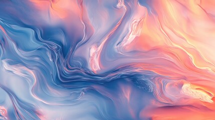 Obraz premium Abstract Swirling Pastel Colors Painting Design