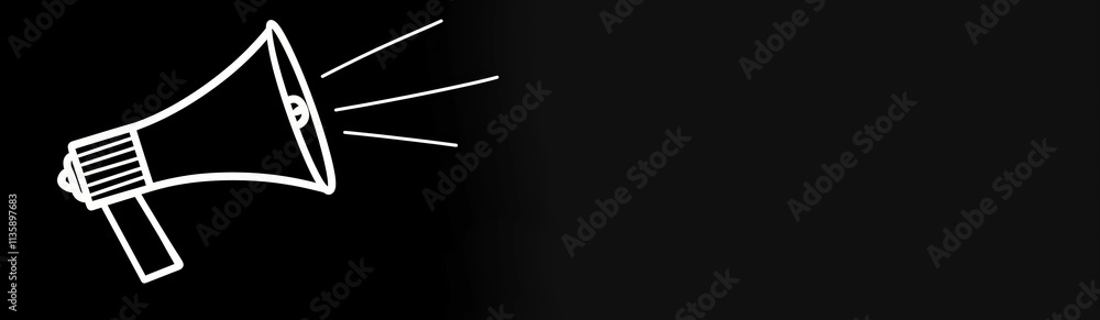 Poster large microphone with a bright light shining on it. the image is black and white. the concept of the