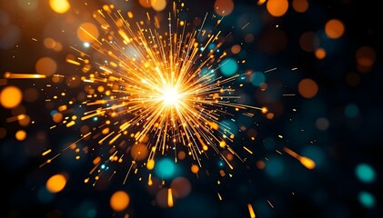 Abstract bokeh light background. Christmas and New Year concept