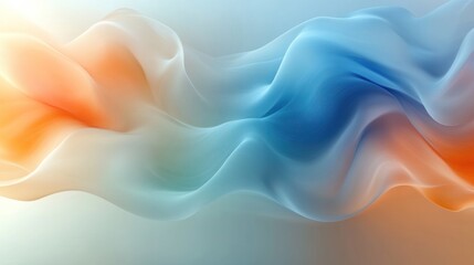 Obraz premium An abstract wave of soft colors blending seamlessly, creating a serene visual effect.