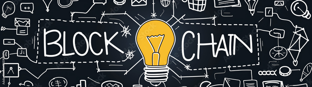 Poster drawing of a light bulb with the words 
