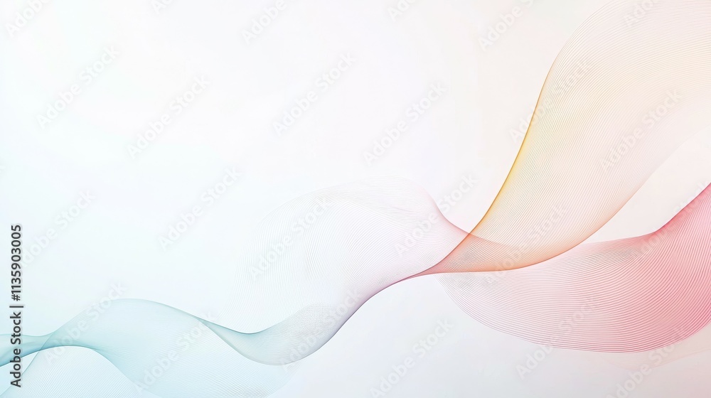 Poster abstract wave design with soft colors for a calming visual effect.