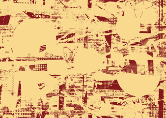 Fototapeta premium Background with glitch distorted grunge textures . grunge background texture with halftone dots, glitched shapes, textures and lines .Screen print vector background with grunge textured surface.